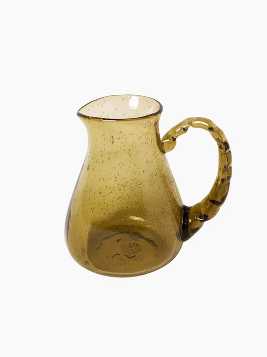 Handblown Olive Pitcher