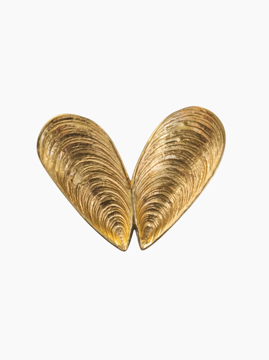 Vintage Brass Shell Dish