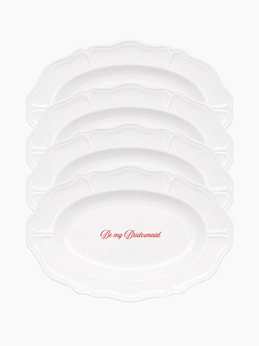 Bridal Party Plate Set of 4