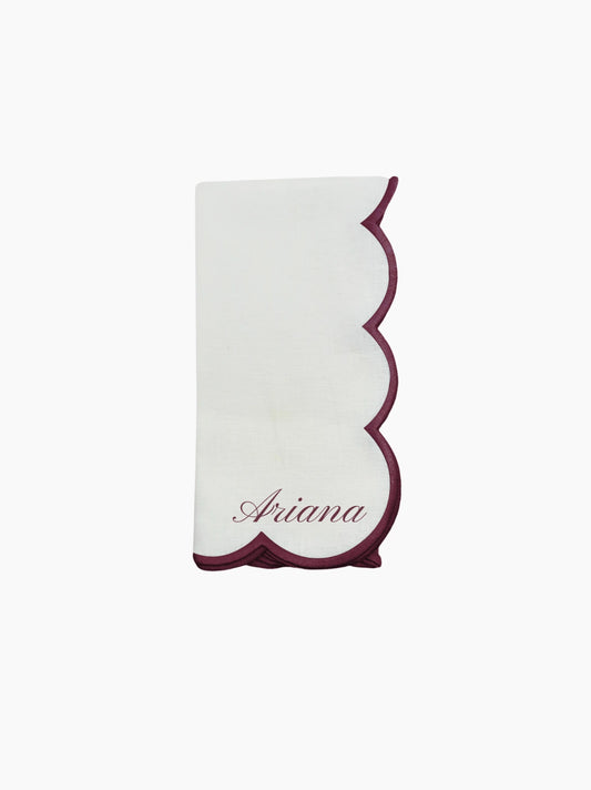 Personalised Scallop Napkin