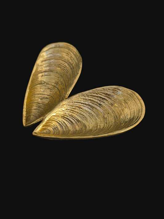 Vintage Brass Shell Dish