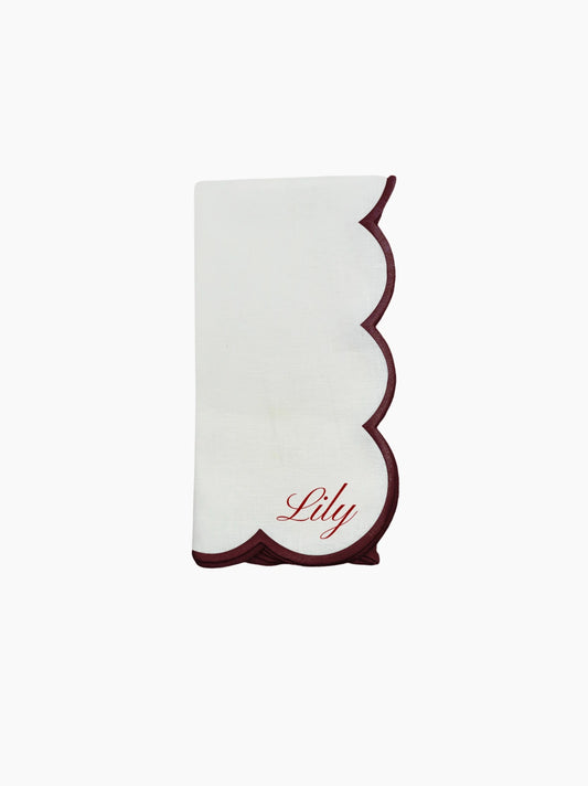 Personalised Scallop Napkin
