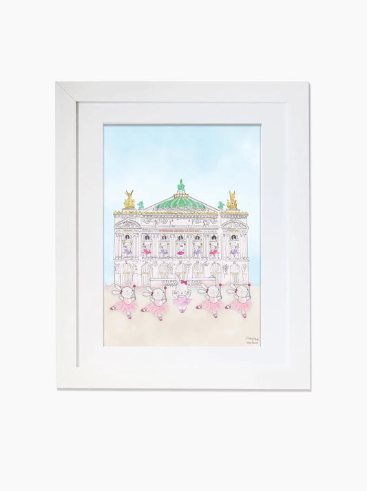 Personalised Ballerinas at L'Opera Kids Art Print