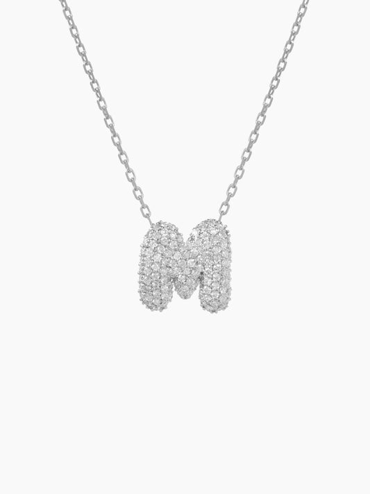 Diamond Bubble Letter Necklace