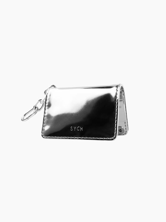 Silver Leather Tobacco Pouch