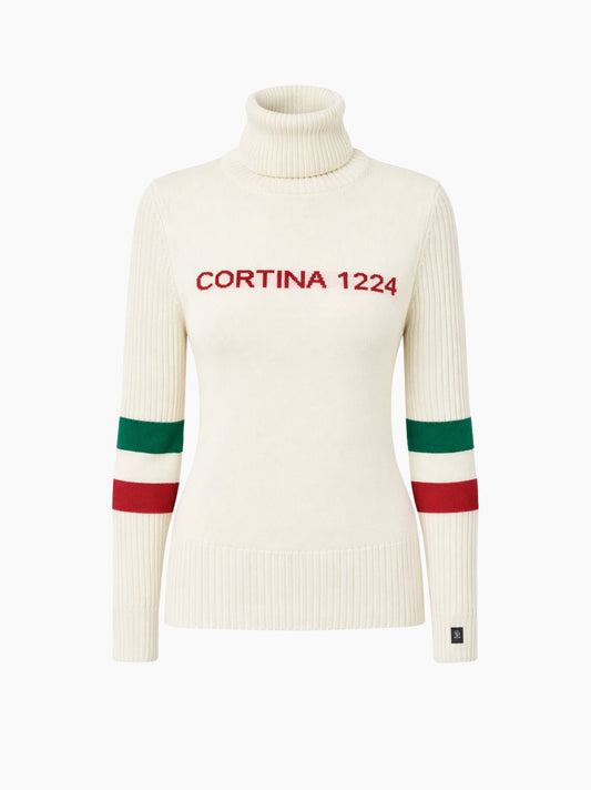 Cortina White Knitted Jumper
