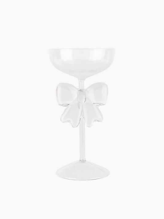 Clear Bow Cocktail Glass