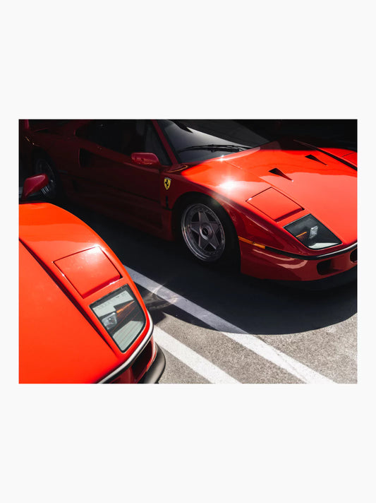 Two Ferrari F40s Art Print