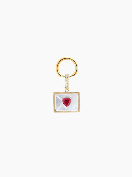 Love Letter Gold Cut-Out Charm