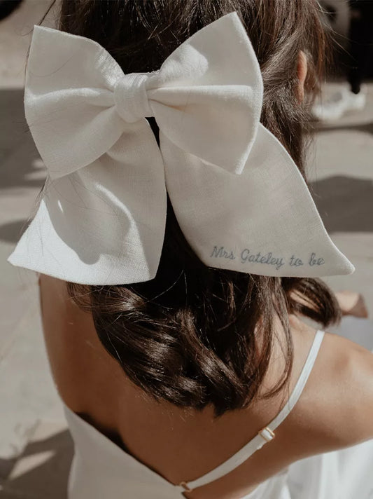 Personalised Linen Bow