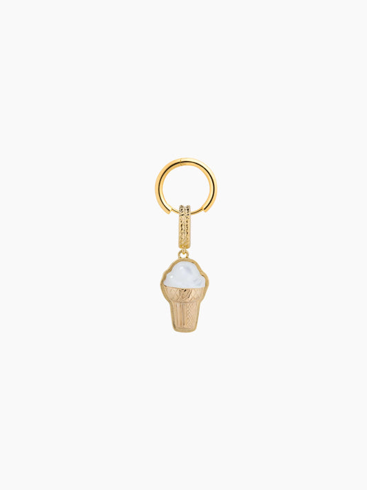 Ice Cream Gold Cut-Out Charm