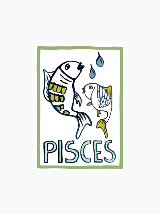 Pisces Linen Tea Towel