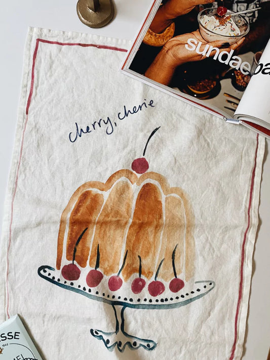 Cherry Cherie Tea Towel