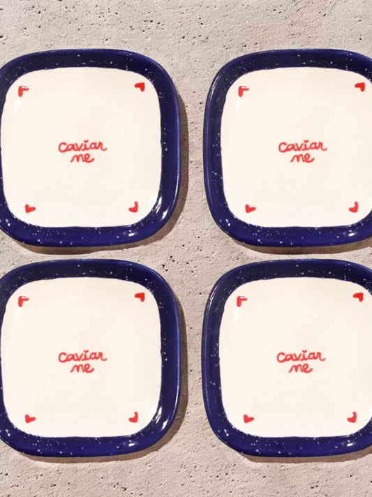 Caviar Me Plates Set of 4