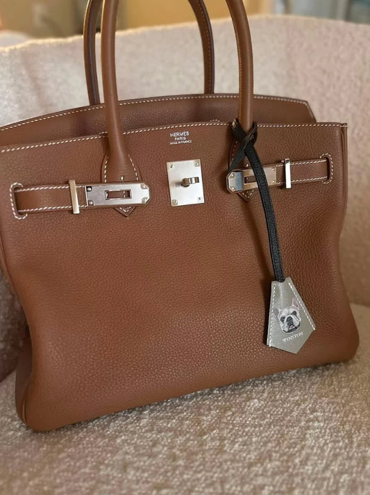 Contrast Leather Pet Charm