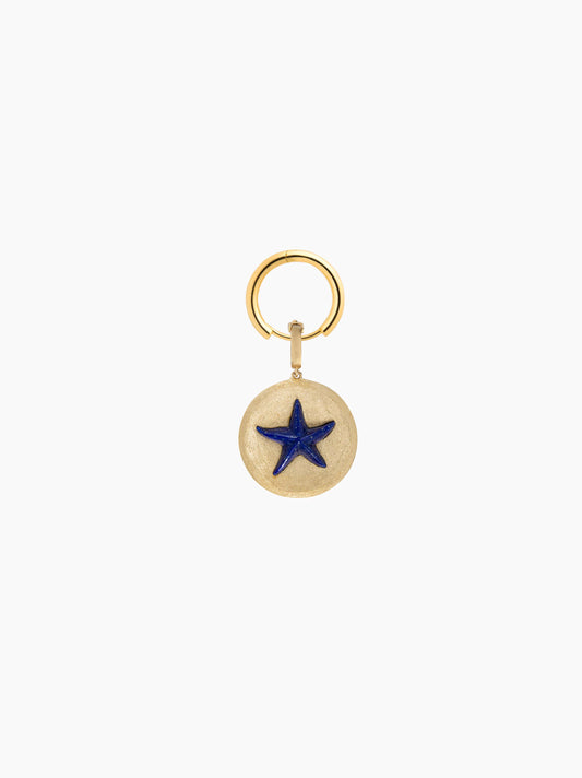 Starfish Gold Circle Charm