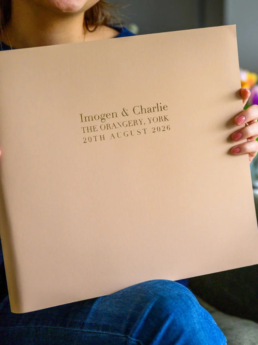 Personalised Recycled Leather Wedding Photo Album