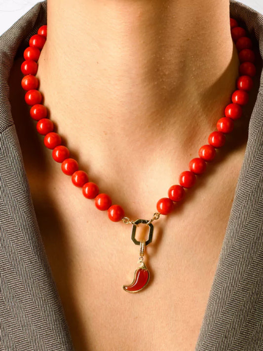 Chilli Pepper Gold Cut-Out Charm