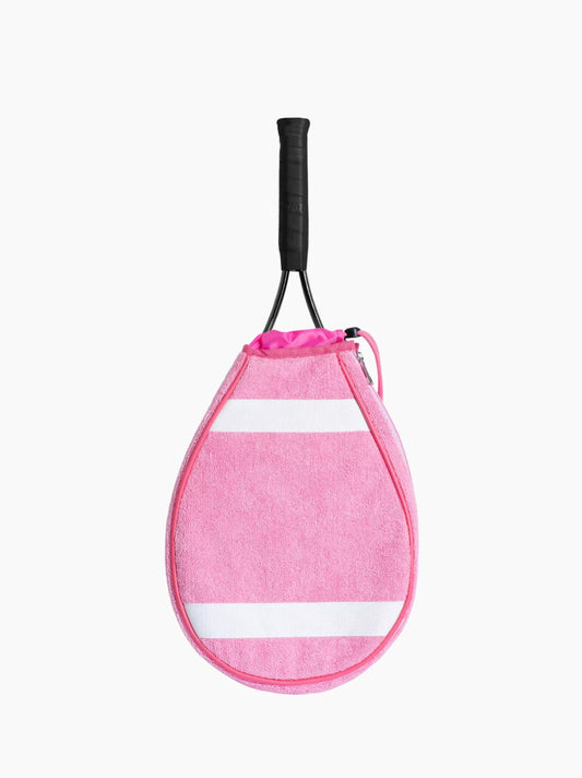 Pink Terrycloth Kids Tennis Racket Case