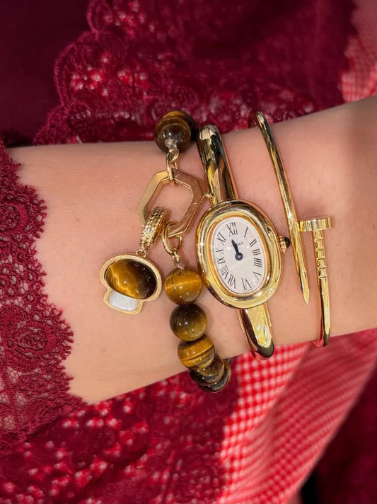 Mushroom Gold Cut-Out Charm