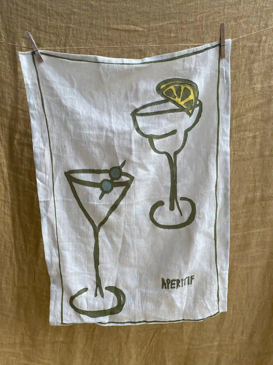 Aperitif Linen Tea Towel