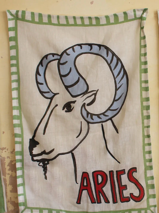 Aries Linen Tea Towel
