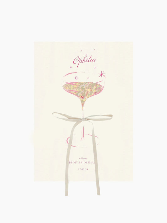 Pink Be My Bridesmaid Card