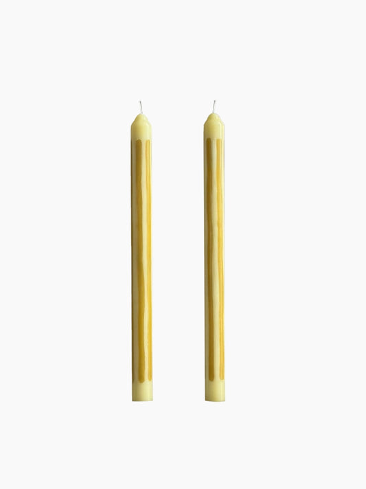 Butter Boy Yellow Dinner Candles Set of 2