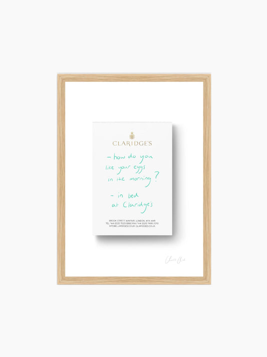 Notepad at Claridge's i Framed Art Print