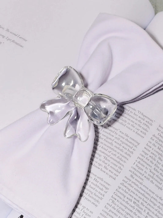 Bow Napkin Ring Clear Set of 4