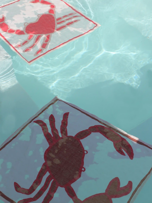 Crab Linen Napkins Set of 2