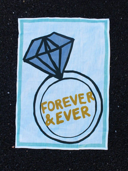 Forever & Ever Linen Tea Towel