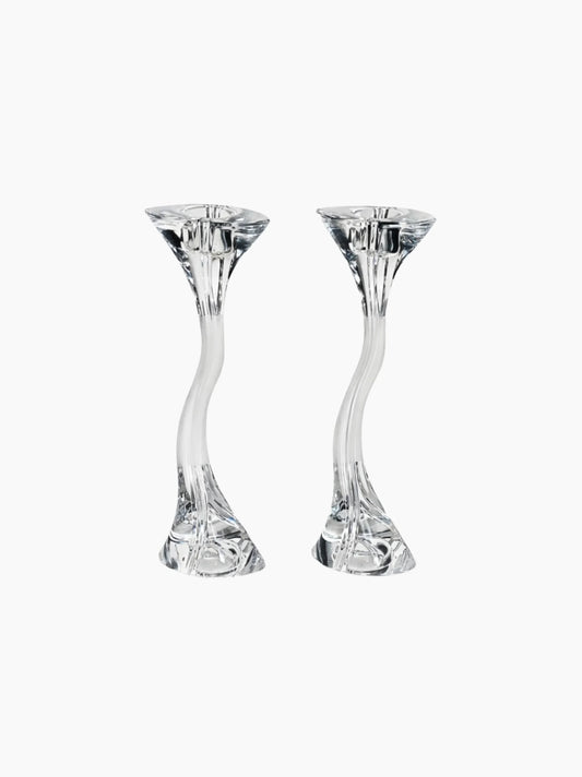 Vintage Glass Candle Holders