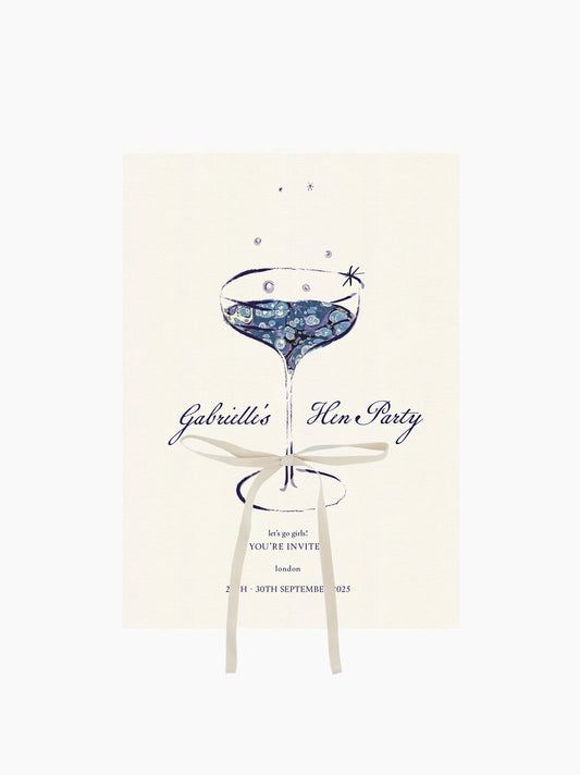 Blue Hen Party Invite Card