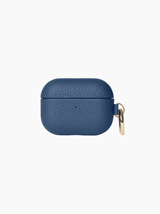 Navy Leather Airpods Case