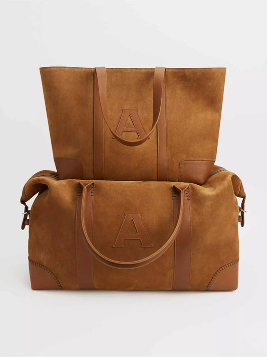 Personalised Suede Weekend Bag
