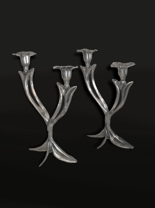 Vintage Floral Candle Holders