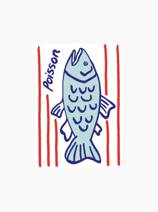 Poisson Linen Tea Towel
