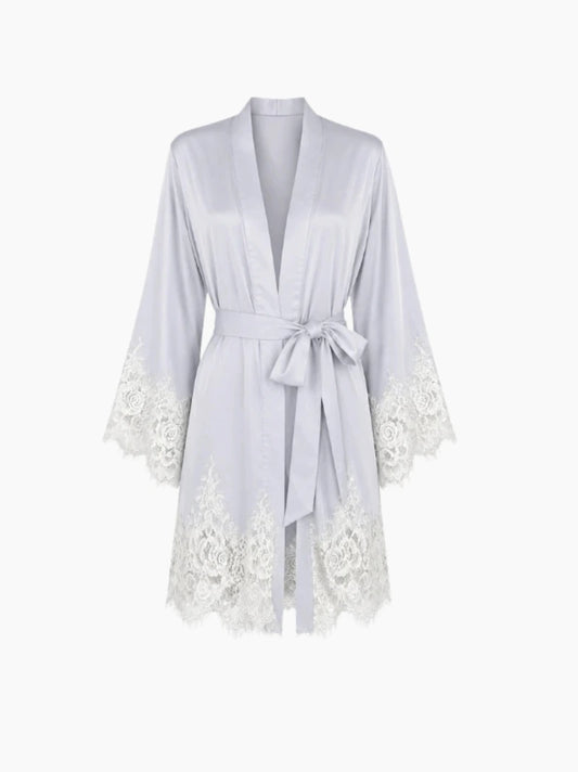 Personalised Short Lace Robe