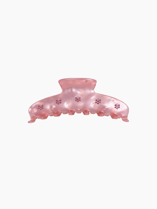 Raspberry Crystal Hair Claw Clip