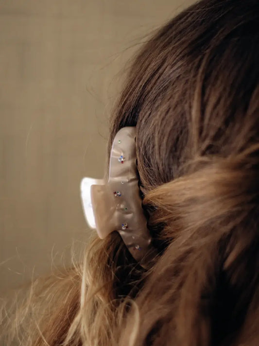 Crystal Pearl Hair Claw Clip