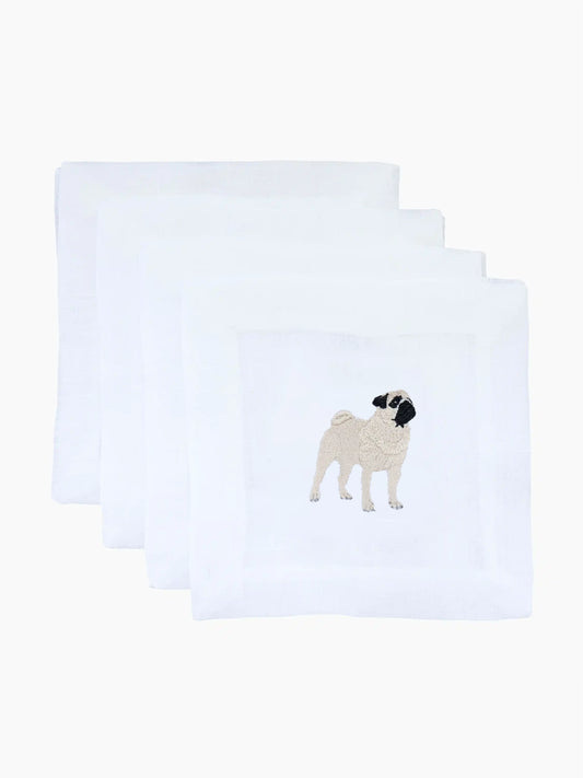 Pug Cocktail Napkins