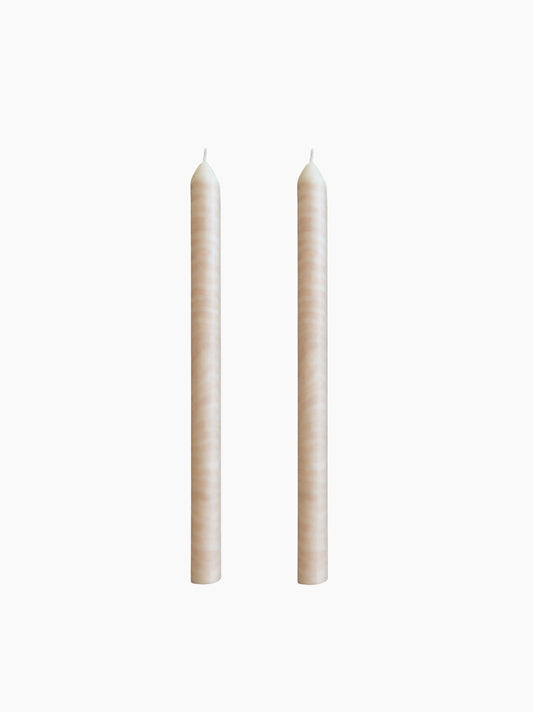 Pavlova Cream Dinner Candles Set of 2