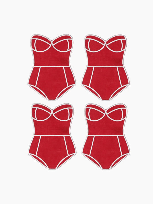 Red Swimsuit Cocktail Napkins