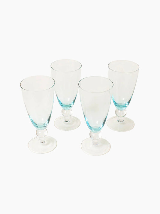 Blue Water Glasses Set of 4