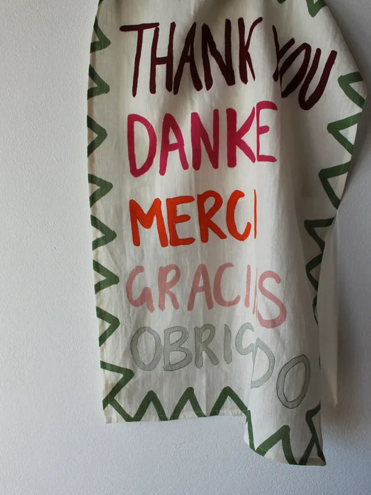 Thank You Linen Tea Towel