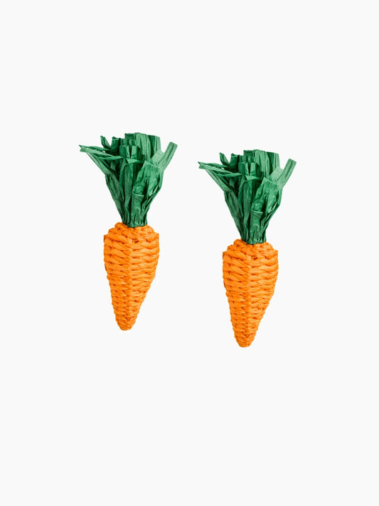 Carrot Raffia Napkin Ring Set