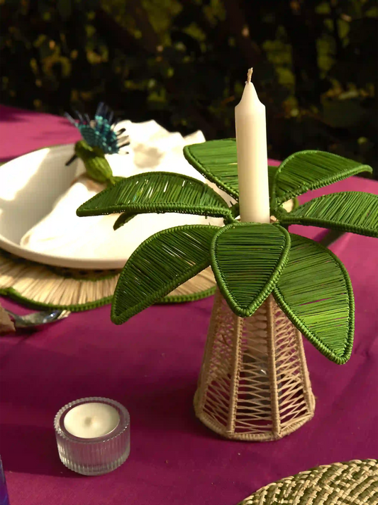 Small Palm Tree Candle Holder