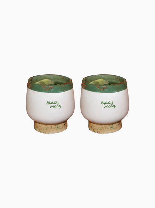 Green Spicy Marg Cups Set of 2