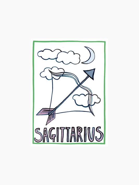Sagittarius Linen Tea Towel